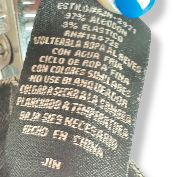 American Bazi Distressed Jeans Womens Size Large Black Denim Edgy Unique Zippers - Picture 6 of 13